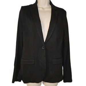 Magaschoni Long Sleeve Black‎ Knit Blazer Jacket Stretchy Women's Petite SP NWT